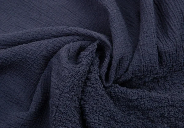 イッセイミヤケ ミーISSEY MIYAKE me フラワー刺繍クレープドルマンカットソー 紺M位 K-96144_011