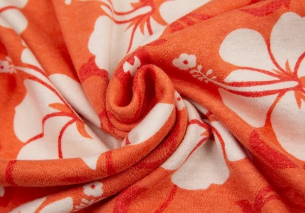 ジュンヤワタナベマン コムデギャルソンJUNYA WATANABE MAN COMME des GARCONS ハイビスカス柄天竺ポロシャツ オレンジL K-96230_011