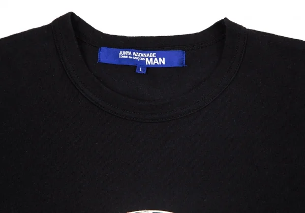 ジュンヤワタナベマン コムデギャルソンJUNYA WATANABE MAN COMME des GARCONS IVE TO RIDEプリントTシャツ 黒L K-96231_002