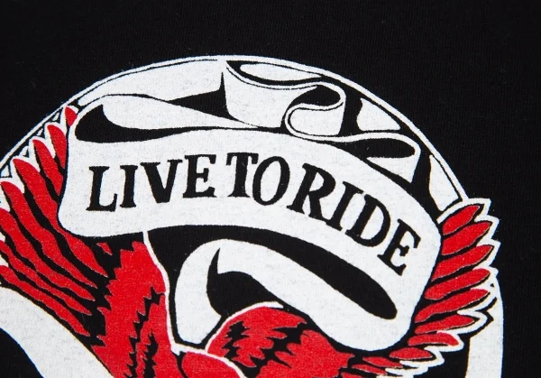 ジュンヤワタナベマン コムデギャルソンJUNYA WATANABE MAN COMME des GARCONS IVE TO RIDEプリントTシャツ 黒L K-96231_005