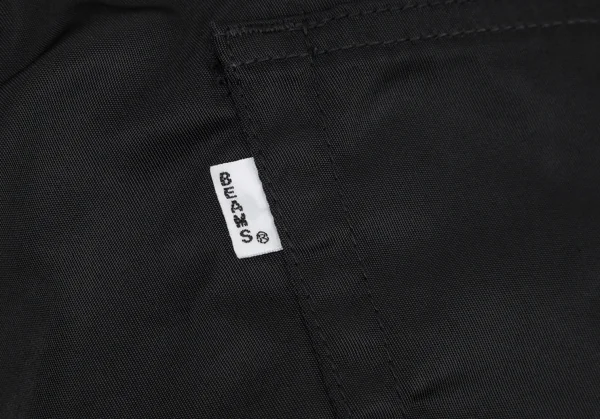 ビームスBEAMS ナイロンテーパードパンツ 黒L K-96249_011