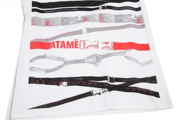 ルジャンドゥ マリテフランソワジルボーLE JEAN DE MARITHE FRANCOIS GIRBAUD ベルトプリントリンガーTシャツ 白S K-96278_006