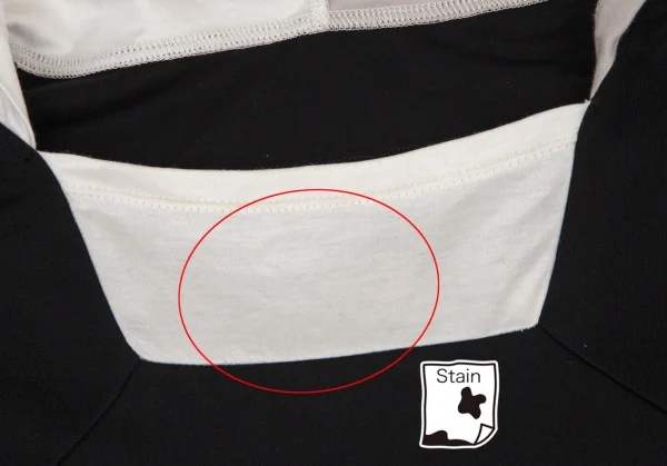 ルジャンドゥ マリテフランソワジルボーLE JEAN DE MARITHE FRANCOIS GIRBAUD バイカラー切替ストレッチビッグシルエットパーカー 黒オフM K-96283_004