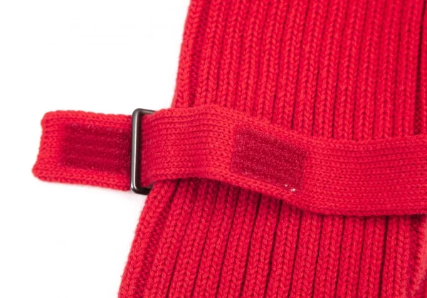 バーバリーBURBERRY LONDON カシミヤ混コットンリブニットベルテッドジャケット 赤2 K-96317_007