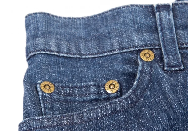 ケンゾージーンズKENZO jeans 抜染プリントデニムスカート 青40 K-96324_006