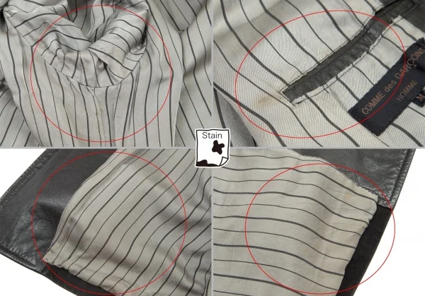 コムデギャルソン オムCOMME des GARCONS HOMME フロントヌバック切替レザージャケット 黒M K-96359_014