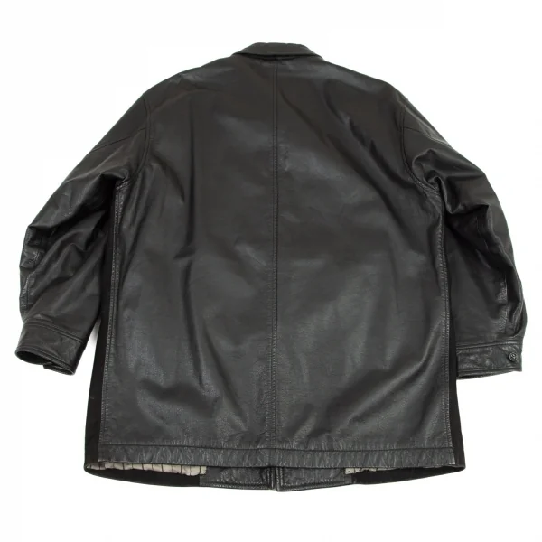 コムデギャルソン オムCOMME des GARCONS HOMME フロントヌバック切替レザージャケット 黒M K-96359_015