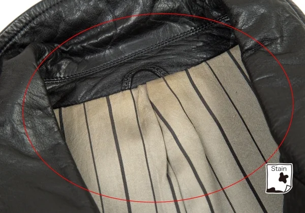 コムデギャルソン オムCOMME des GARCONS HOMME フロントヌバック切替レザージャケット 黒M K-96359_004