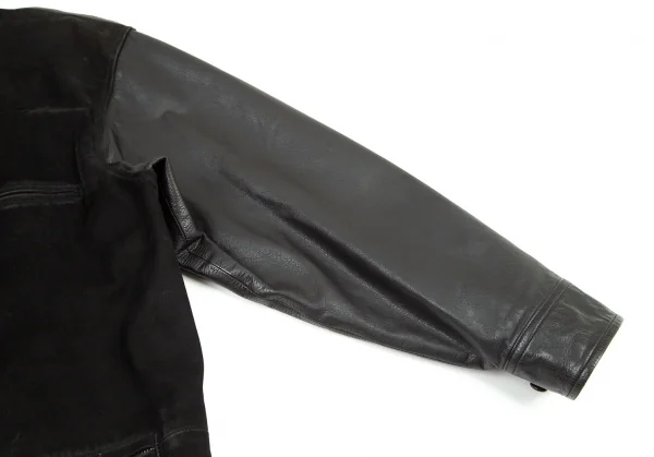 コムデギャルソン オムCOMME des GARCONS HOMME フロントヌバック切替レザージャケット 黒M K-96359_008