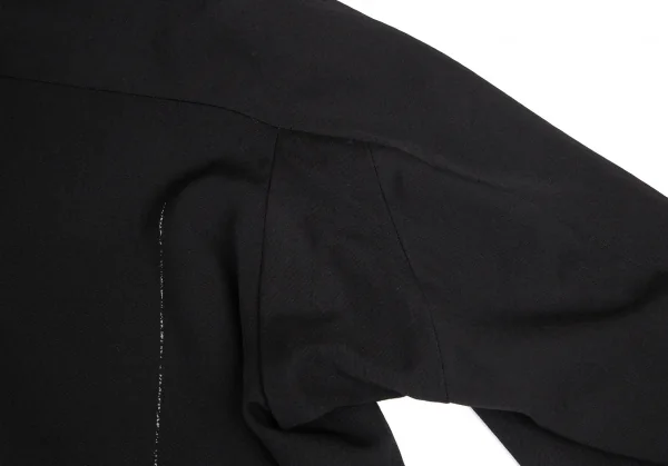 ブラックスキャンダル ヨウジヤマモトBLACK Scandal Yohji Yamamoto ウールギャバスパイダーウェブプリントジャケット 黒4 K-96361_003