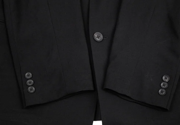 ブラックスキャンダル ヨウジヤマモトBLACK Scandal Yohji Yamamoto ウールギャバスパイダーウェブプリントジャケット 黒4 K-96361_010