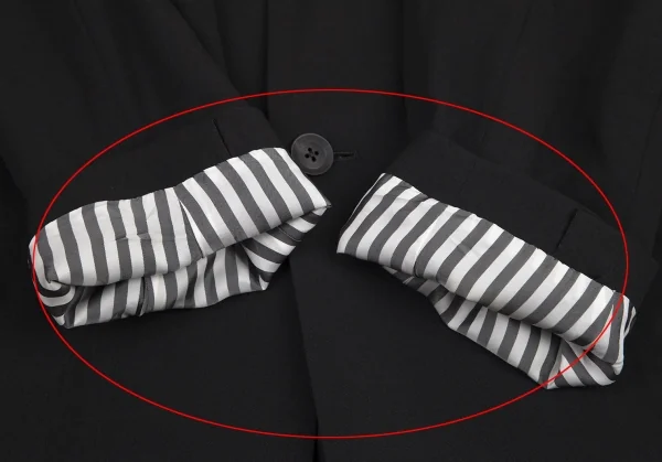 ブラックスキャンダル ヨウジヤマモトBLACK Scandal Yohji Yamamoto ウールギャバスパイダーウェブプリントジャケット 黒4 K-96361_011