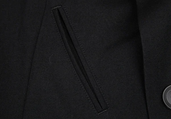 ブラックスキャンダル ヨウジヤマモトBLACK Scandal Yohji Yamamoto ウールギャバスパイダーウェブプリントジャケット 黒4 K-96361_014