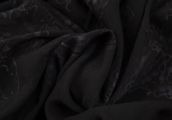 ブラックスキャンダル ヨウジヤマモトBLACK Scandal Yohji Yamamoto レーヨンフラワープリントクロップドワイドパンツ 黒他3 K-96362_017