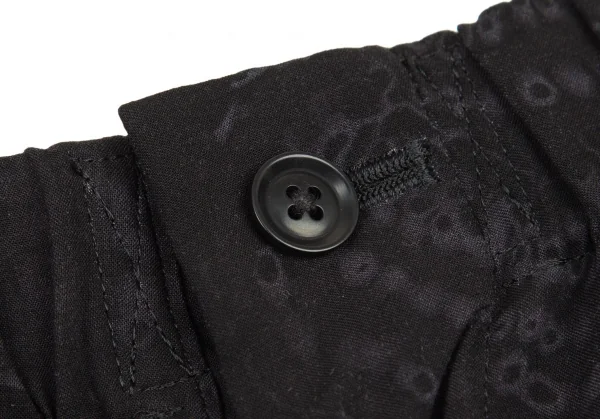 ブラックスキャンダル ヨウジヤマモトBLACK Scandal Yohji Yamamoto レーヨンフラワープリントクロップドワイドパンツ 黒他3 K-96362_007