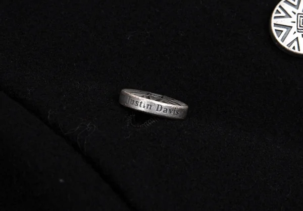 ヨウジヤマモトプールオム×ジャスティンデイビスYohji Yamamoto POUR HOMME×Justin Davis シルバーボタンダブルジャケット 黒5 K-96374_012