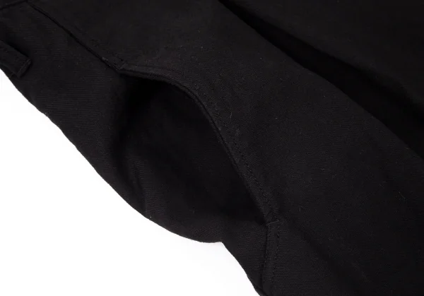 ヨウジヤマモト プールオムYohji Yamamoto POUR HOMME コットンハイウエストサスペンダーボタンパンツ 黒4 K-96378_003