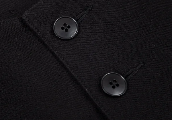 ヨウジヤマモト プールオムYohji Yamamoto POUR HOMME コットンハイウエストサスペンダーボタンパンツ 黒4 K-96378_004