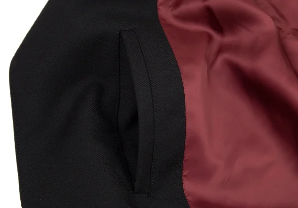 ジュンヤワタナベ コムデギャルソンJUNYA WATANABE COMME des GARCONS ボックスシルエットライダースジャケット 黒S K-96395_013
