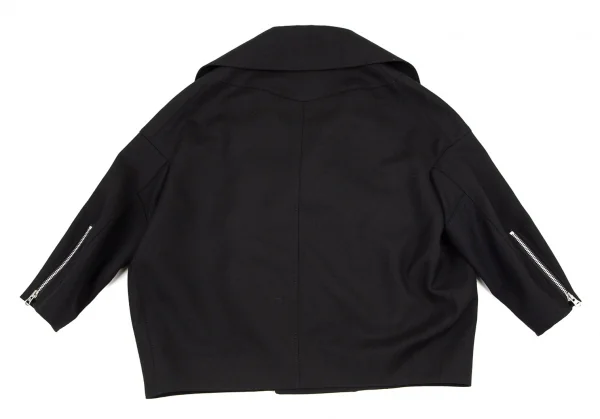 ジュンヤワタナベ コムデギャルソンJUNYA WATANABE COMME des GARCONS ボックスシルエットライダースジャケット 黒S K-96395_014
