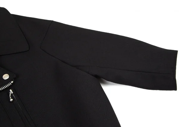 ジュンヤワタナベ コムデギャルソンJUNYA WATANABE COMME des GARCONS ボックスシルエットライダースジャケット 黒S K-96395_006