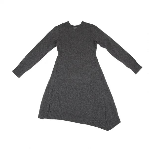 マサキマツシマMASAKI MATSUSIMA バックカッティングロング丈ニットワンピース グレー2 K-96404_002