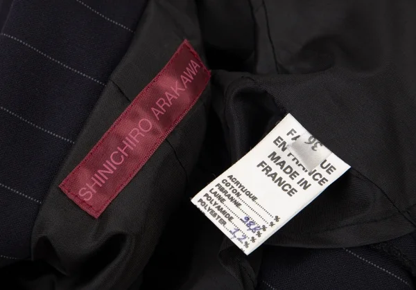 シンイチロウアラカワSHINICHRO ARAKAWA ピンストライプエルボースリットジャケット 紺36 K-96406_017