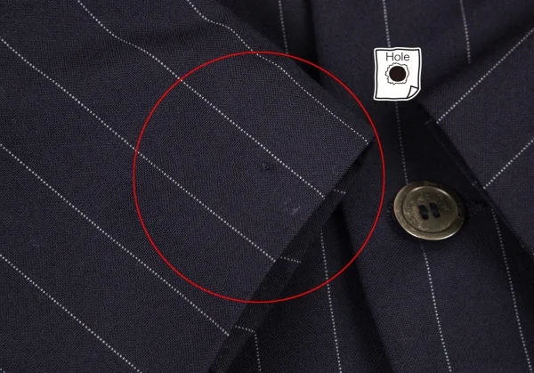 シンイチロウアラカワSHINICHRO ARAKAWA ピンストライプエルボースリットジャケット 紺36 K-96406_008