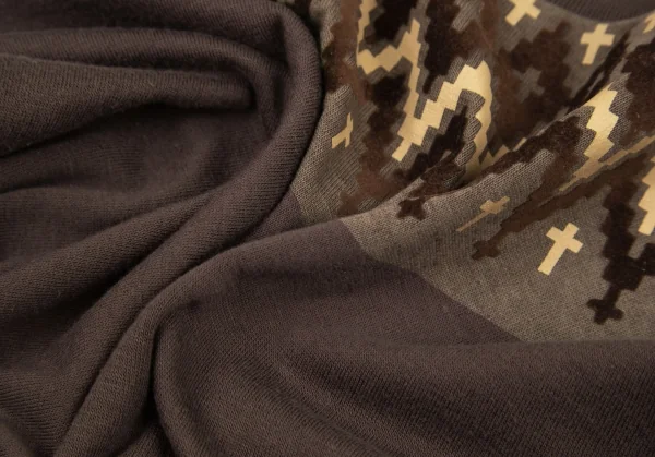 ナンバーナイン NUMBER(N)INE クロスフェアアイルプリントカットソー 茶2 K-96410_014