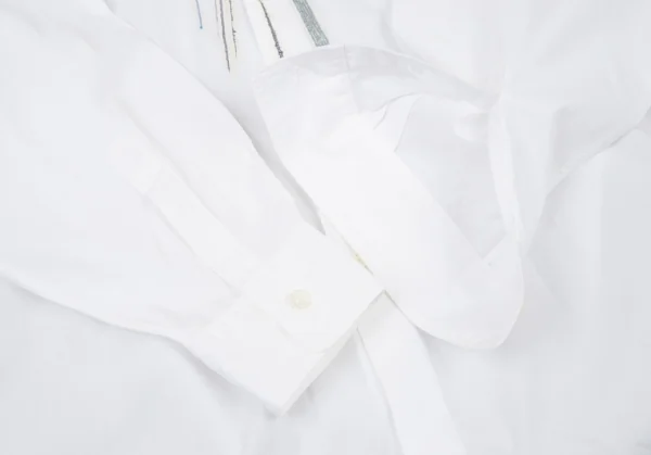 コムデギャルソンオムCOMME des GARCONS HOMME コットンコードプリントシャツ 白M位 K-96429_012