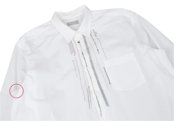 コムデギャルソンオムCOMME des GARCONS HOMME コットンコードプリントシャツ 白M位 K-96429_002