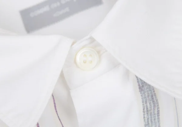 コムデギャルソンオムCOMME des GARCONS HOMME コットンコードプリントシャツ 白M位 K-96429_006