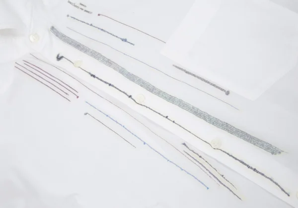 コムデギャルソンオムCOMME des GARCONS HOMME コットンコードプリントシャツ 白M位 K-96429_007