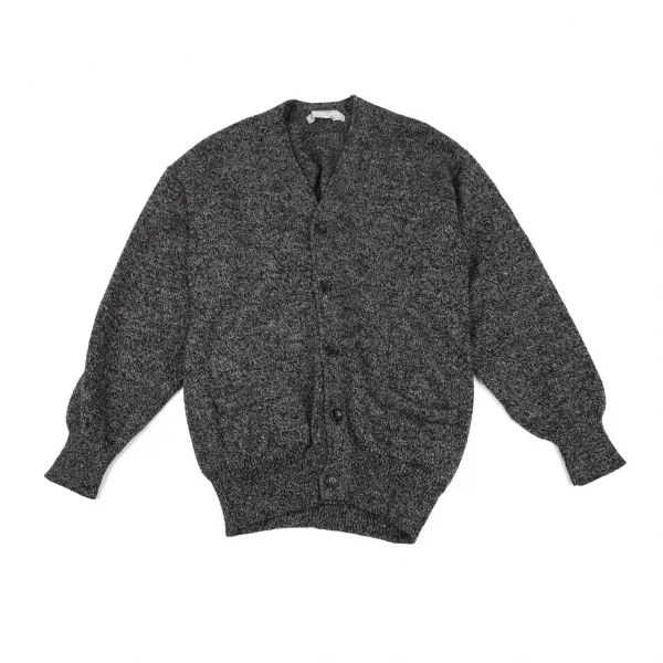 COMME des GARCONS HOMME Mix Wool Knit Cardigan Black M-L K-96440_001
