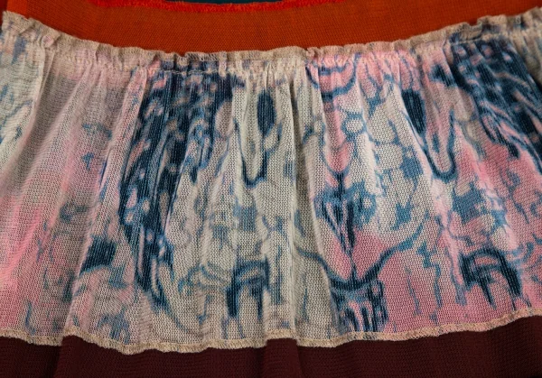 ジャンポールゴルチエJean Paul GAULTIER グラフィックプリントパワーネットボーダー切替スカート マルチ40 K-96483_007