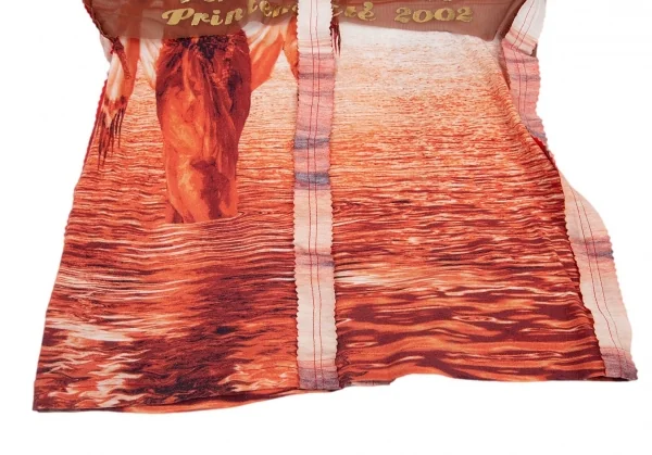 ジャンポールゴルチエ ファムJean Paul GAULTIER FEMME ショルダーパット付きピンキングカットノースリーブ 赤他40 K-96485_010