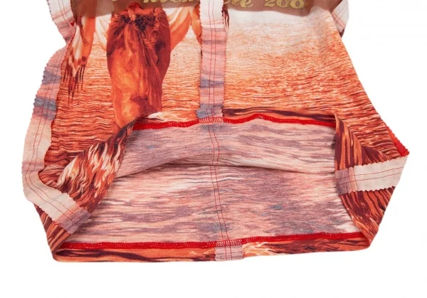 ジャンポールゴルチエ ファムJean Paul GAULTIER FEMME ショルダーパット付きピンキングカットノースリーブ 赤他40 K-96485_011