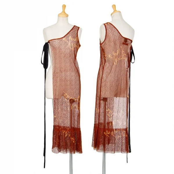ジャンポールゴルチエ ファムJean Paul GAULTIER FEMME アシンメトリープリントネットトップス