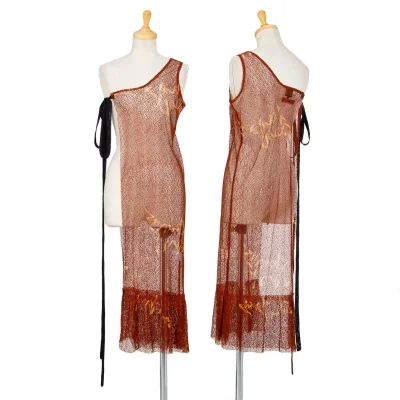 ジャンポールゴルチエ ファムJean Paul GAULTIER FEMME アシンメトリープリントネットトップス