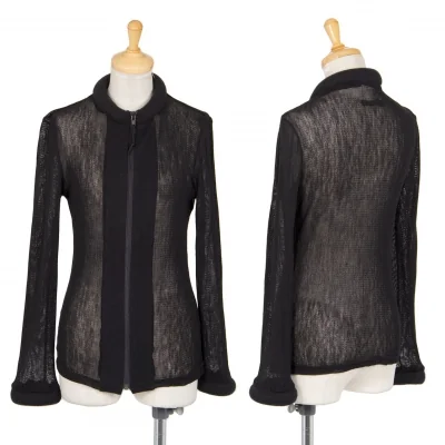ジャンポールゴルチエ ファムJean Paul GAULTIER FEMME ドーナツリブメッシュウールニットジャケット