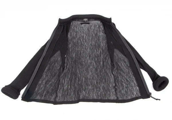 ジャンポールゴルチエ ファムJean Paul GAULTIER FEMME ドーナツリブメッシュウールニットジャケット 黒40 K-96494_009