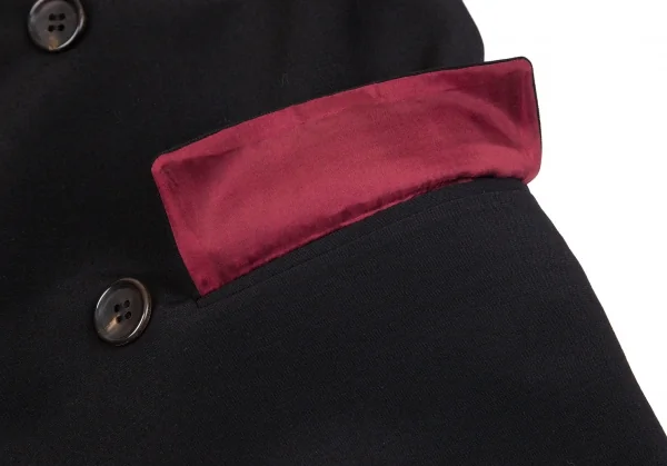 ジャンポールゴルチエ ファムJean Paul GAULTIER FEMME ウールダブルブレストロングジャケット 黒40 K-96495_010