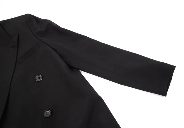 ジャンポールゴルチエ ファムJean Paul GAULTIER FEMME ウールダブルブレストロングジャケット 黒40 K-96495_006