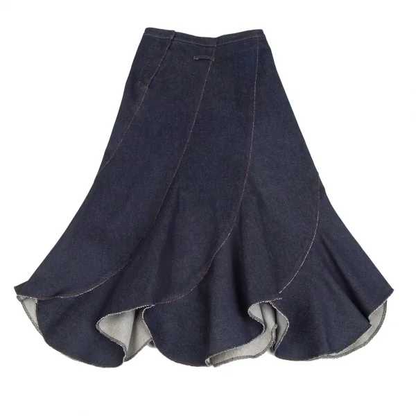ジャンポールゴルチエ ファムJean Paul GAULTIER FEMME エスカルゴストレッチデニムスカート インディゴ40 K-96505_006