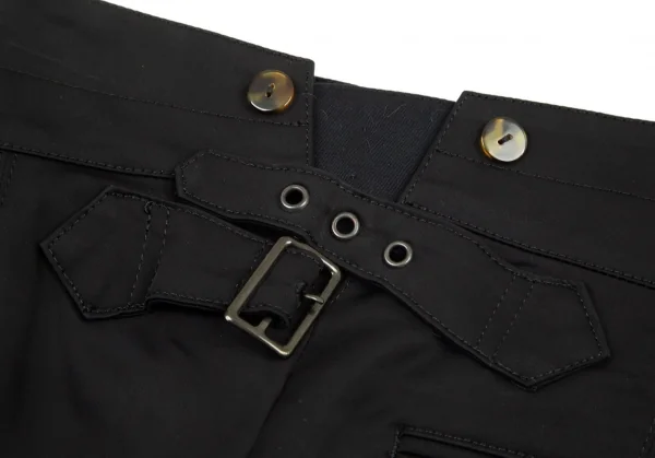 ジャンポールゴルチエ ファムJean Paul GAULTIER FEMME ストレッチシンチバックハーフパンツ 黒40 K-96506_012