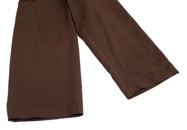 ジャンポールゴルチエ ファムJean Paul GAULTIER FEMME ボールチェーンベルト付きワイドパンツ 茶38 K-96507_008