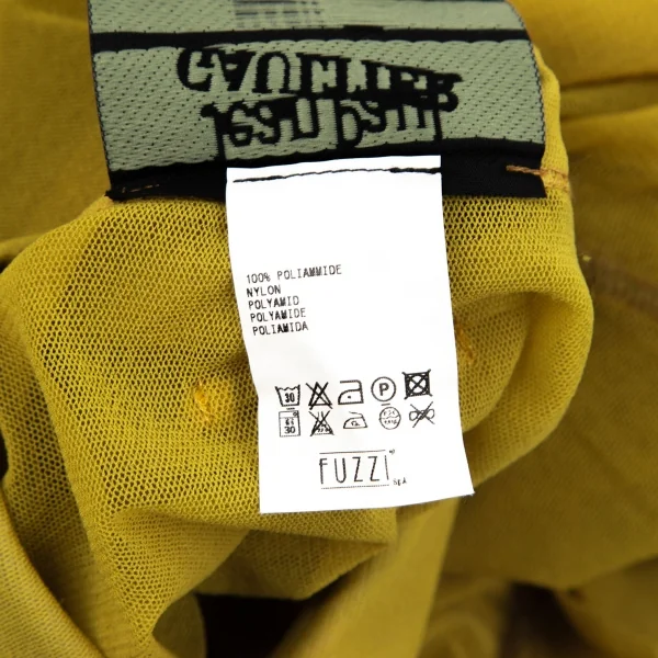 ジャンポールゴルチエ マイユファムJean Paul GAULTIER MAILLE FEMME ワイドドレープパワーネットシャツ マスタードM K-96510_018