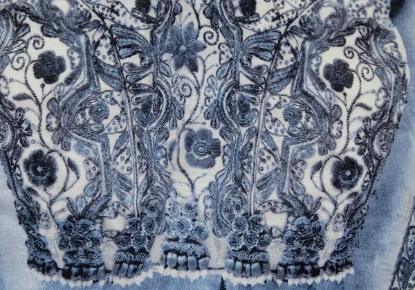 ジャンポールゴルチエ オムJean Paul GAULTIER HOMME ブレード装飾転写プリント天竺シャツ オフ水色48 K-96516_013