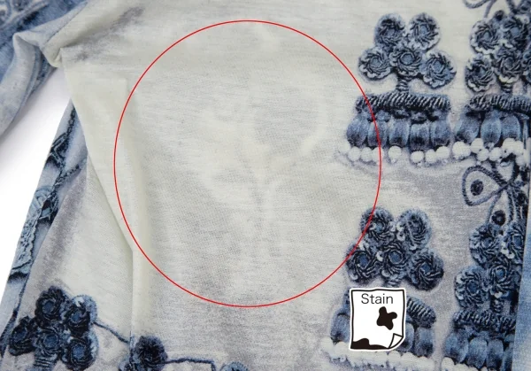 ジャンポールゴルチエ オムJean Paul GAULTIER HOMME ブレード装飾転写プリント天竺シャツ オフ水色48 K-96516_005