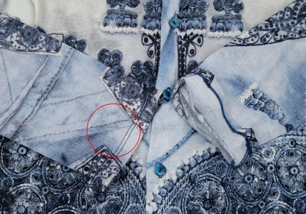 ジャンポールゴルチエ オムJean Paul GAULTIER HOMME ブレード装飾転写プリント天竺シャツ オフ水色48 K-96516_008